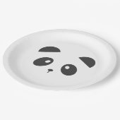 パンダの顔の紙皿 ペーパープレート (アングル)