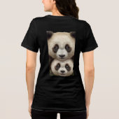 パンダの顔の親子 トライブレンドTシャツ (裏面)