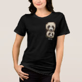 パンダの顔の親子 トライブレンドTシャツ (正面)
