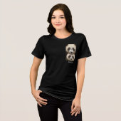パンダの顔の親子 トライブレンドTシャツ (正面全面)