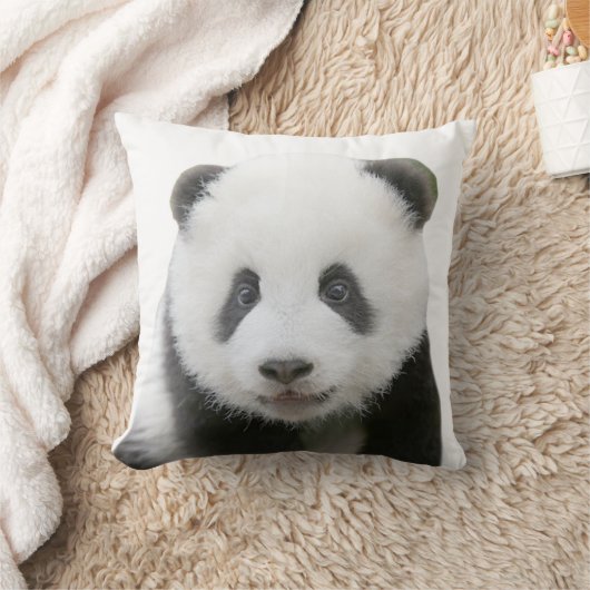 パンダの顔 クッション (ブランケット)