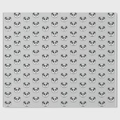 パンダの顔 ラッピングペーパー (フラット)