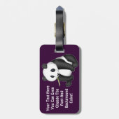 パンダの食べ物のタケ ラゲッジタグ (裏面縦)