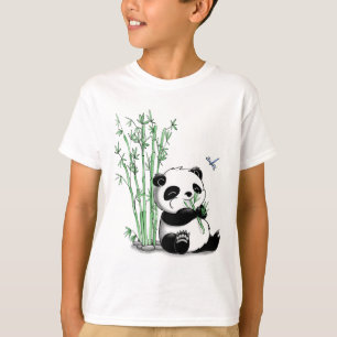 パンダの食べ物のタケ Tシャツ