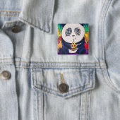 パンダの食べ物ピザ 缶バッジ (インサイチュ)