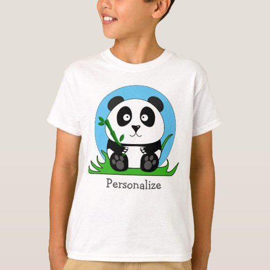 パンダの黒白 Tシャツ (正面)