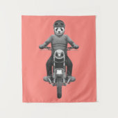 パンダのMotorcyleのライダー タペストリー (正面)