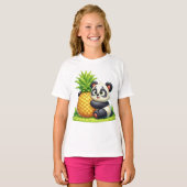 パンダはパイナップルが大好き Tシャツ (正面フル)