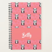 パンダはピンク柄が好きだ プランナー手帳 (正面)