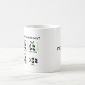 パンダは何を言いますか。 コーヒーマグカップ (中央)