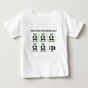 パンダは何を言いますか。 ベビーTシャツ