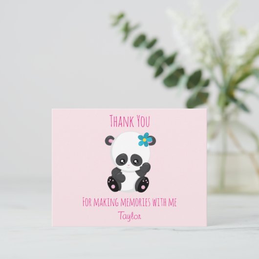 パンダは思い出を作ってくれてありがとう ポストカード (スタンド正面)