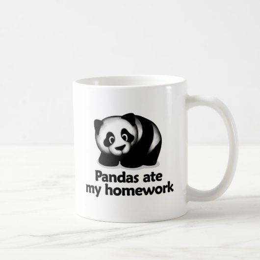パンダは私の宿題を食べました コーヒーマグカップ (右)