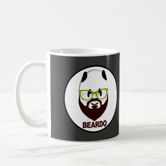 パンダは緑の眼鏡を着用BEARDO コーヒーマグカップ (左)