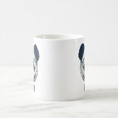 パンダは縞で飾ります コーヒーマグカップ (中央)