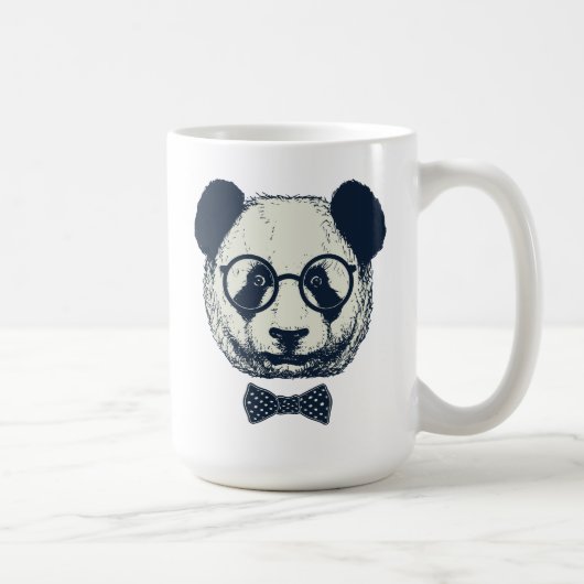 パンダは縞で飾ります コーヒーマグカップ (右)