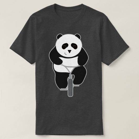 パンダは自転車に乗る Tシャツ (デザイン正面)