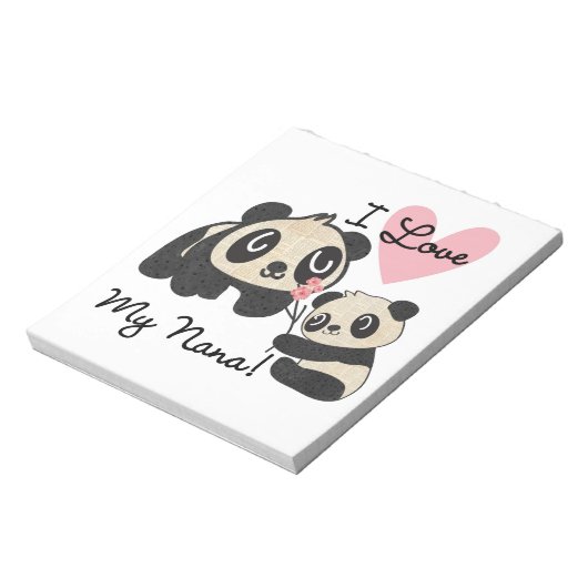 パンダはI私のナナを愛します ノートパッド (回転)