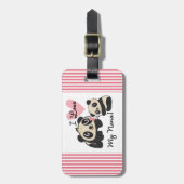 パンダはI私のナナを愛します ラゲッジタグ (正面縦)