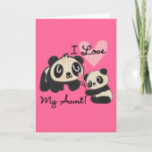 パンダはI私の叔母さんを愛します カード (正面)