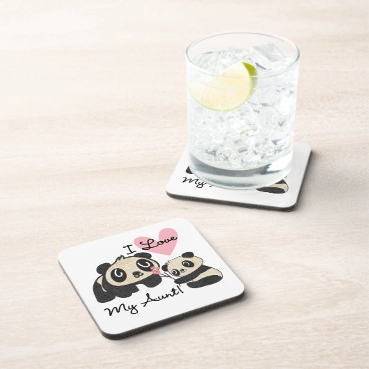 パンダはI私の叔母さんを愛します コースター (右側)