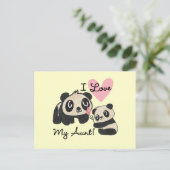 パンダはI私の叔母さんを愛します ポストカード (スタンド正面)