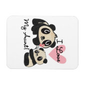 パンダはI私の叔母さんを愛します マグネット (横)