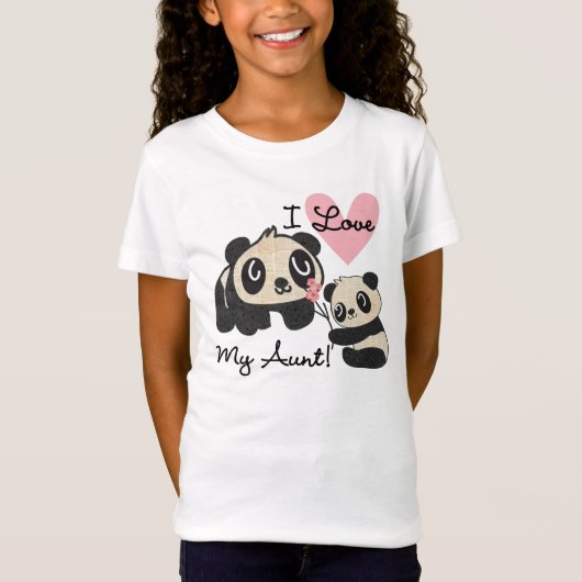 パンダはI私の叔母さんを愛します Tシャツ (正面)