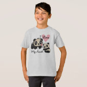 パンダはI私の叔母さんを愛します Tシャツ (正面フル)