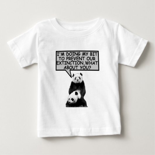 パンダを救って下さい ベビーTシャツ (正面)