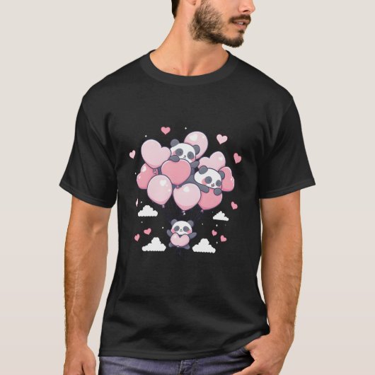 パンダアアバルーンデザインパンダ Tシャツ (正面)