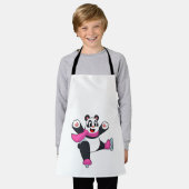 パンダアイススケートで滑るアイススケート エプロン (着用した状態)