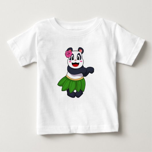 パンダアットバレエダンス ベビーTシャツ (正面)