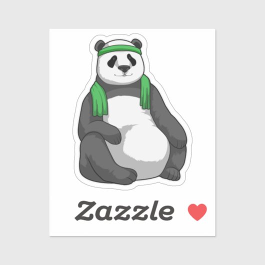 パンダアットフィットネスwithタオル シール (シート)