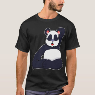 パンダアットヨガストレッチエクササイズ Tシャツ