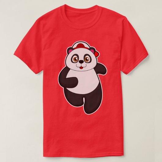 パンダアットランニングズ帽子 Tシャツ (デザイン正面)