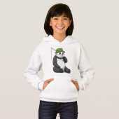 パンダアット魚釣りと魚釣り棒 (正面フル)