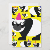 パンダアニマルキッドバースデーパーティ招待状 招待状 (裏面)