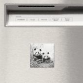 パンダアニマルディスカバリーワイルド自然インクスケッチアート マグネット (インサイチュ (食洗機))