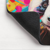 パンダアニマルポートレートカラフル絵画ズ マウスパッド (コーナー)