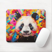パンダアニマルポートレートカラフル絵画ズ マウスパッド (マウス)