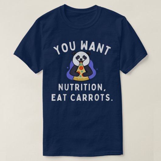 パンダアニメピザピザ好きな栄養食べ車 Tシャツ (デザイン正面)
