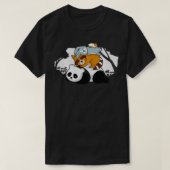 パンダアライグマうさぎハムスターかわいい眠っている動物 Tシャツ (デザイン正面)