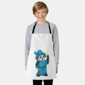 パンダウィザードと魔法杖 エプロン (着用した状態)