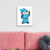 パンダウィザードと魔法杖 キャンバスプリント (インサイチュ (リビング))