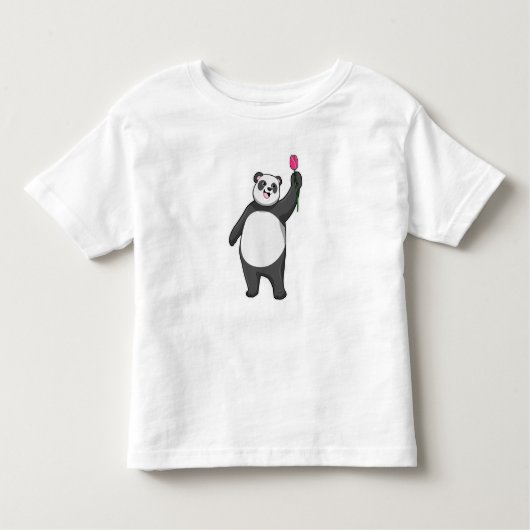 パンダウィズチューリップ トドラーTシャツ (正面)