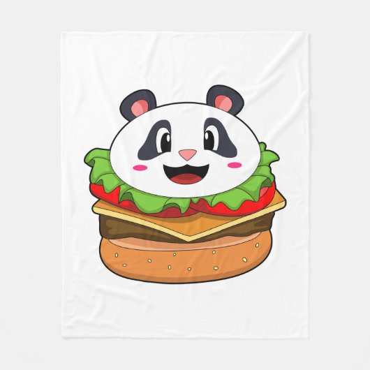 パンダウィズバーガー フリースブランケット (正面)