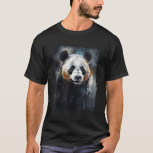 パンダウォーターカラーパンダオイルペインティング Tシャツ
