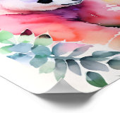 パンダウォーターカラーポートレート1 ポスター (角)