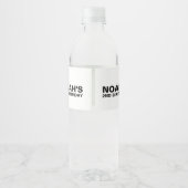 パンダウォーターボトルラベル、白黒ラベル ペットボトルラベル (裏面)